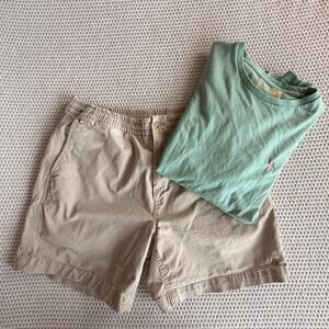 Set of Polo Ralph Lauren Classic fit Shorts khaki chino Medium & logo t-shirt